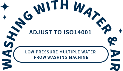 Wash with water and air